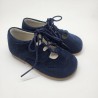 Zapato inglés en serraje azul marino