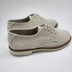 Zapato oxford en piel lino natural