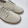 Zapato oxford en piel lino natural