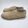 Zapato oxford piel serraje arena