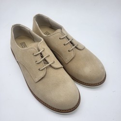 Zapato oxford piel serraje arena