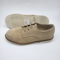 Zapato oxford piel serraje arena