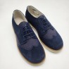 Zapato Oxford azul combinado