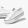 Zapatilla lona blanca con plataforma