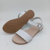 Sandalia piel blanca sencilla