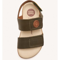 Sandalia Barefoot en piel kaki