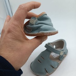 Sandalia respetuosa Piruflex en piel azul