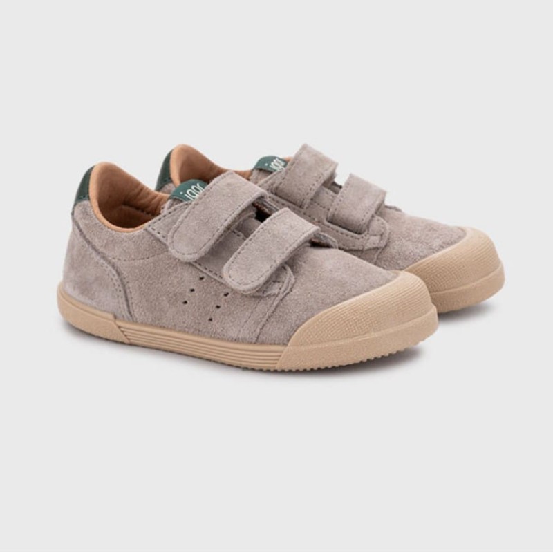 Zapatilla Igor en piel suede topo