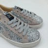 Zapatilla Silver Moose glitter plata