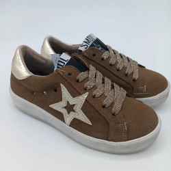 Zapatilla Silver Moose en serraje marrón