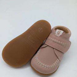Botin respetuoso Eli Basic en piel rosa