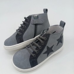 Botin waterproof en serraje gris
