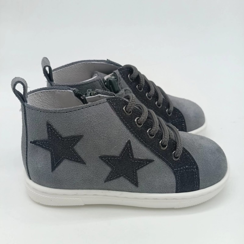 Botin waterproof en serraje gris