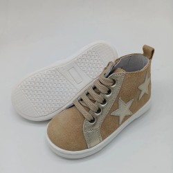 Botin waterproof en serraje arena