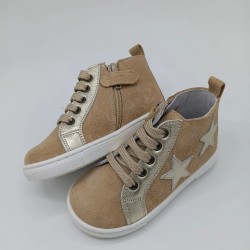 Botin waterproof en serraje arena