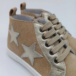 Botin waterproof en serraje arena