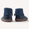 Botin flecos Barefoot en azul marino