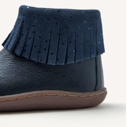 Botin flecos Barefoot en azul marino
