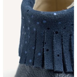 Botin flecos Barefoot en azul marino