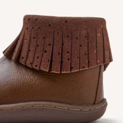 Botin flecos Barefoot en color cuero