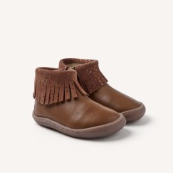 Botin flecos Barefoot en color cuero