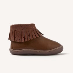 Botin flecos Barefoot en color cuero