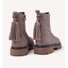 Bota de piel serraje color topo