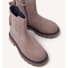 Bota de piel serraje color topo