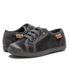 Zapatilla terciopelo Natural World gris